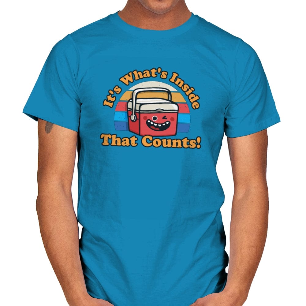 Its what's Inside that Counts - Mens T-Shirts RIPT Apparel Small / Sapphire