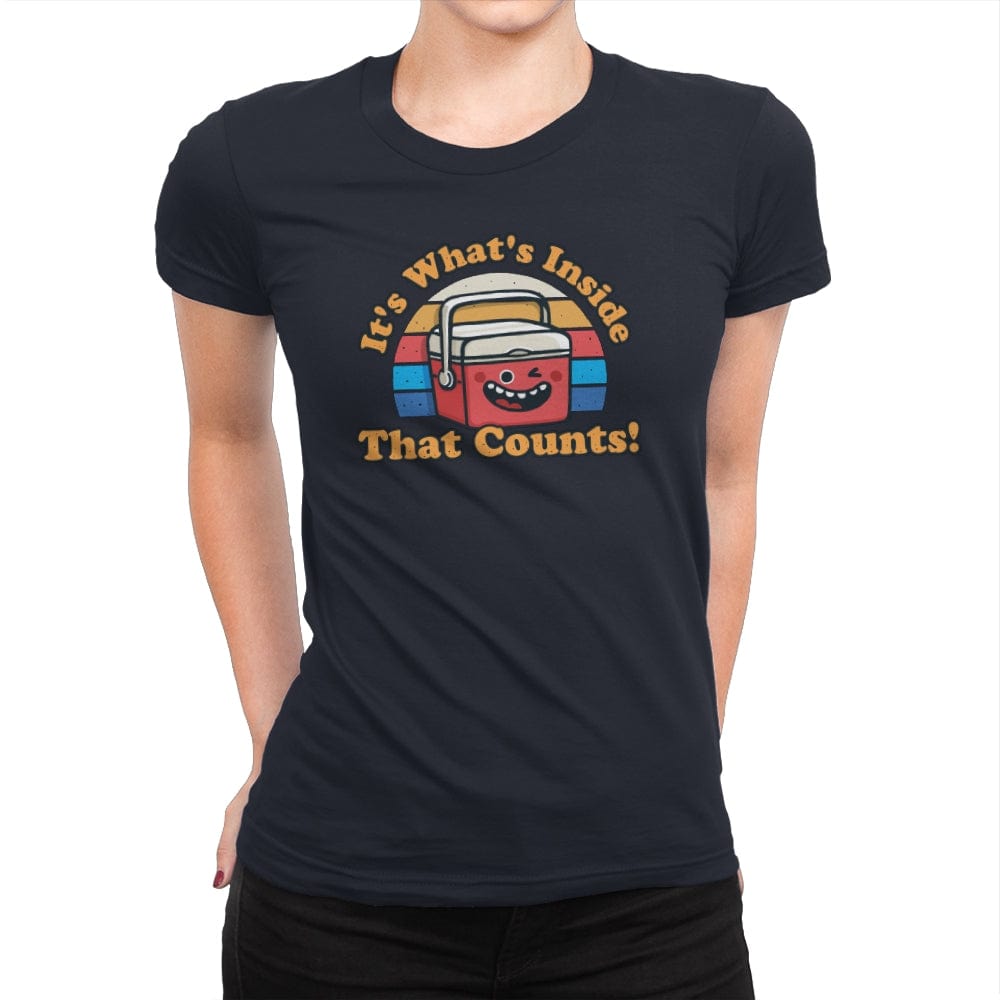 Its what's Inside that Counts - Womens Premium T-Shirts RIPT Apparel Small / Midnight Navy