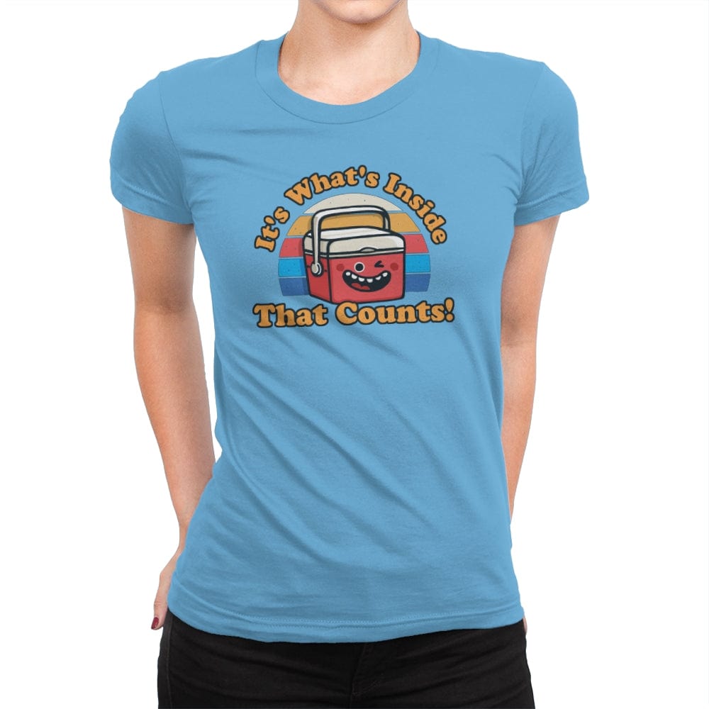 Its what's Inside that Counts - Womens Premium T-Shirts RIPT Apparel Small / Turquoise