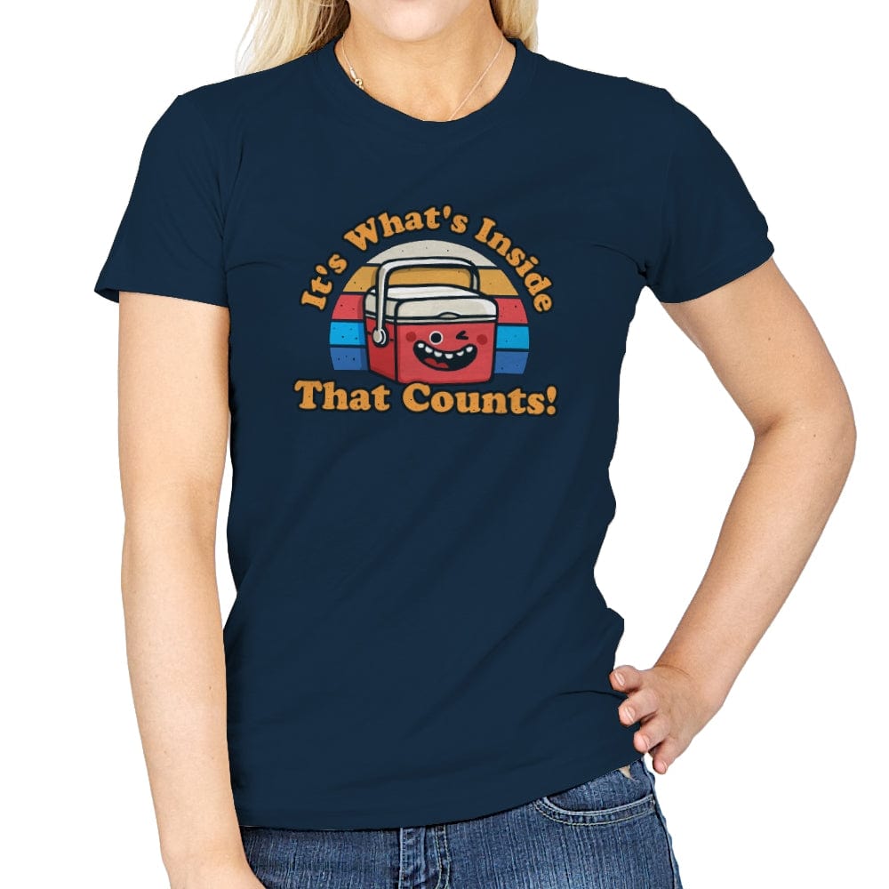 Its what's Inside that Counts - Womens T-Shirts RIPT Apparel Small / Navy