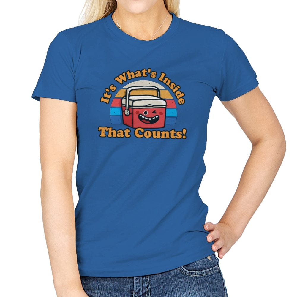 Its what's Inside that Counts - Womens T-Shirts RIPT Apparel Small / Royal
