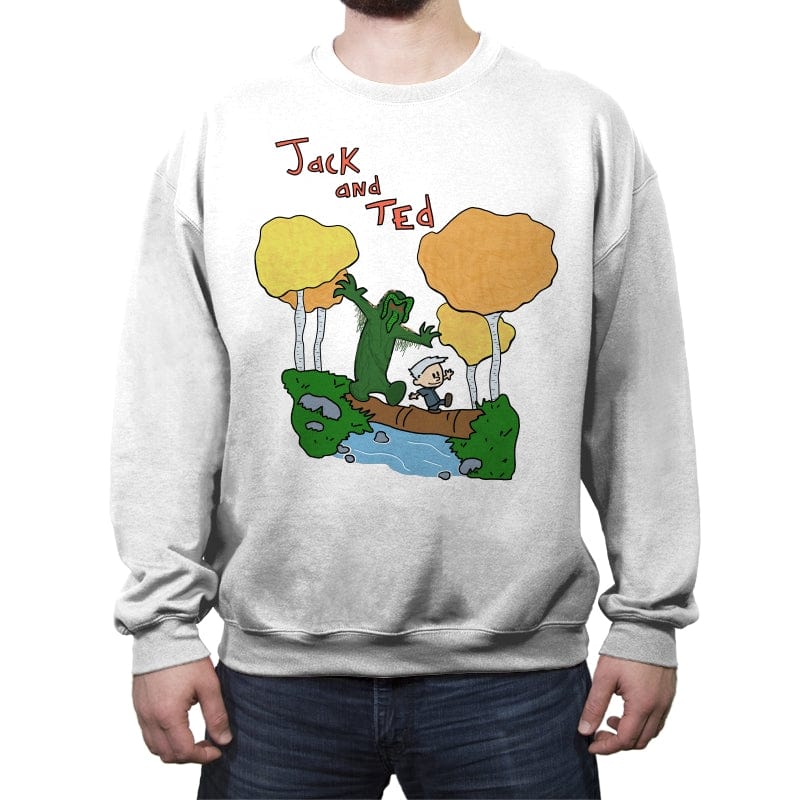 Jack and Ted - Crew Neck Sweatshirt Crew Neck Sweatshirt RIPT Apparel Small / White
