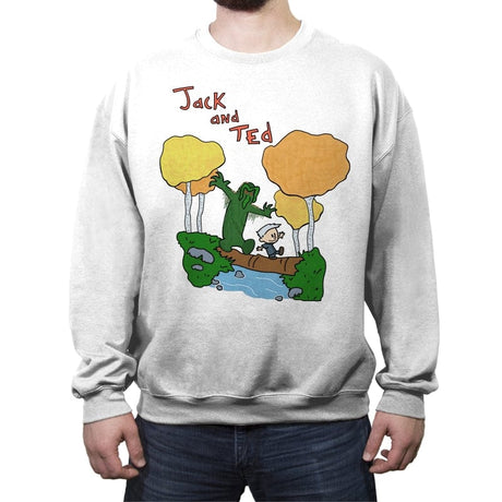 Jack and Ted - Crew Neck Sweatshirt Crew Neck Sweatshirt RIPT Apparel Small / White