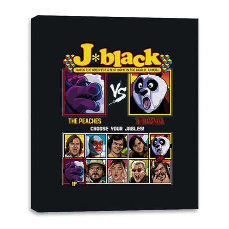 Jack Black Fighter - Shirt Club - Canvas Wraps Canvas Wraps RIPT Apparel 16x20 / Black