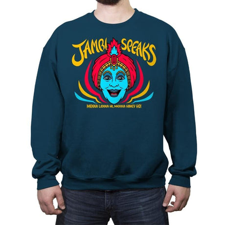 Jambi Speaks - Crew Neck Sweatshirt Crew Neck Sweatshirt RIPT Apparel