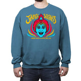 Jambi Speaks - Crew Neck Sweatshirt Crew Neck Sweatshirt RIPT Apparel Small / Indigo Blue