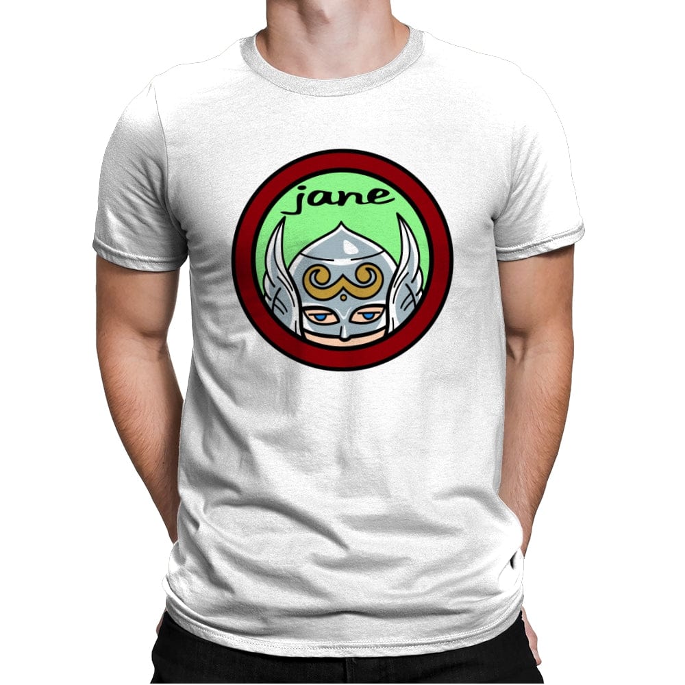 Jane - Mens Premium T-Shirts RIPT Apparel Small / White
