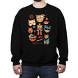 Japanese Retro - Crew Neck Sweatshirt Crew Neck Sweatshirt RIPT Apparel Small / Black