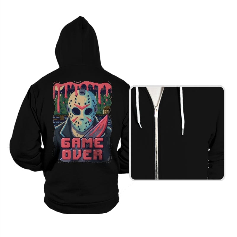 Jason Game Over Pixels - Hoodies Hoodies RIPT Apparel Small / Black