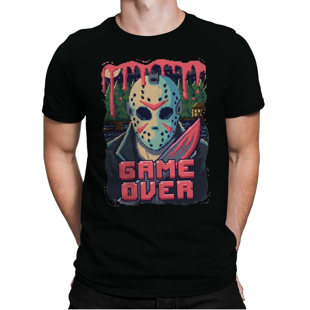 Jason Game Over Pixels - Mens Premium T-Shirts RIPT Apparel Small / Black
