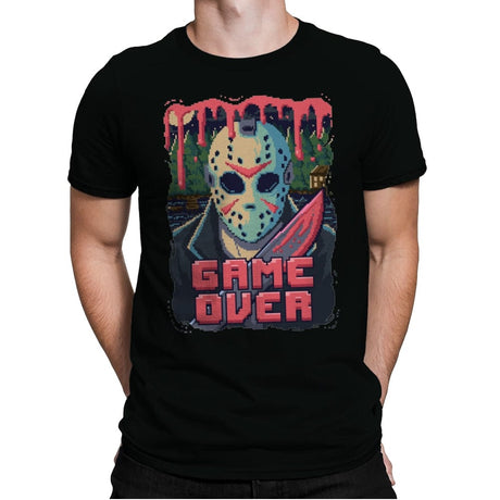 Jason Game Over Pixels - Mens Premium T-Shirts RIPT Apparel Small / Black