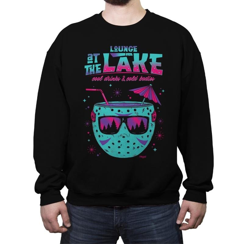 Jason makes Manhattan - Crew Neck Sweatshirt Crew Neck Sweatshirt RIPT Apparel Small / Black