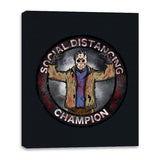 Jason Social Distance Champion - Canvas Wraps Canvas Wraps RIPT Apparel 16x20 / Black