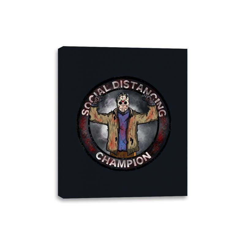 Jason Social Distance Champion - Canvas Wraps Canvas Wraps RIPT Apparel 8x10 / Black
