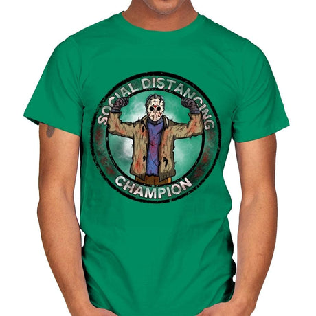 Jason Social Distance Champion - Mens T-Shirts RIPT Apparel Small / Kelly