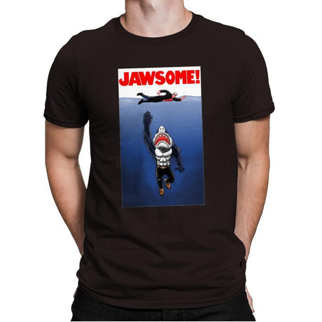 Jawsome Dude - Mens Premium T-Shirts RIPT Apparel Small / Dark Chocolate