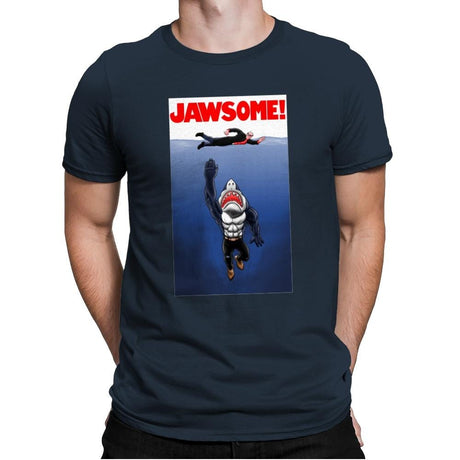 Jawsome Dude - Mens Premium T-Shirts RIPT Apparel Small / Indigo