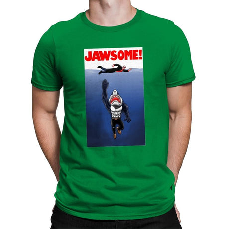 Jawsome Dude - Mens Premium T-Shirts RIPT Apparel Small / Kelly Green