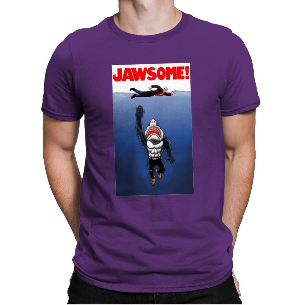 Jawsome Dude - Mens Premium T-Shirts RIPT Apparel Small / Purple Rush