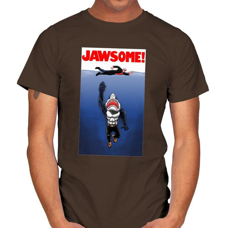 Jawsome Dude - Mens T-Shirts RIPT Apparel Small / Dark Chocolate