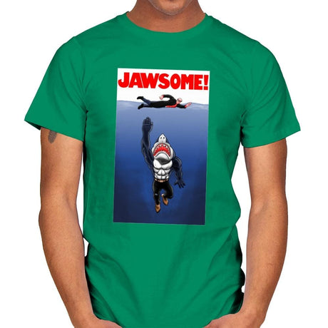 Jawsome Dude - Mens T-Shirts RIPT Apparel Small / Kelly Green