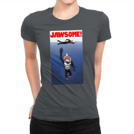 Jawsome Dude - Womens Premium T-Shirts RIPT Apparel Small / Heavy Metal