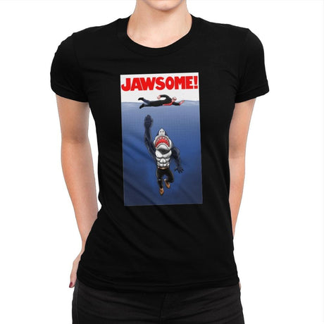 Jawsome Dude - Womens Premium T-Shirts RIPT Apparel Small / Indigo