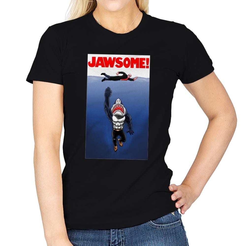Jawsome Dude - Womens T-Shirts RIPT Apparel Small / Black