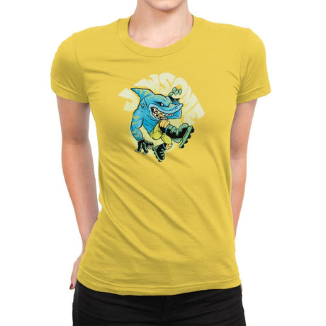 JAWSOME! Exclusive - Womens Premium T-Shirts RIPT Apparel Small / Vibrant Yellow