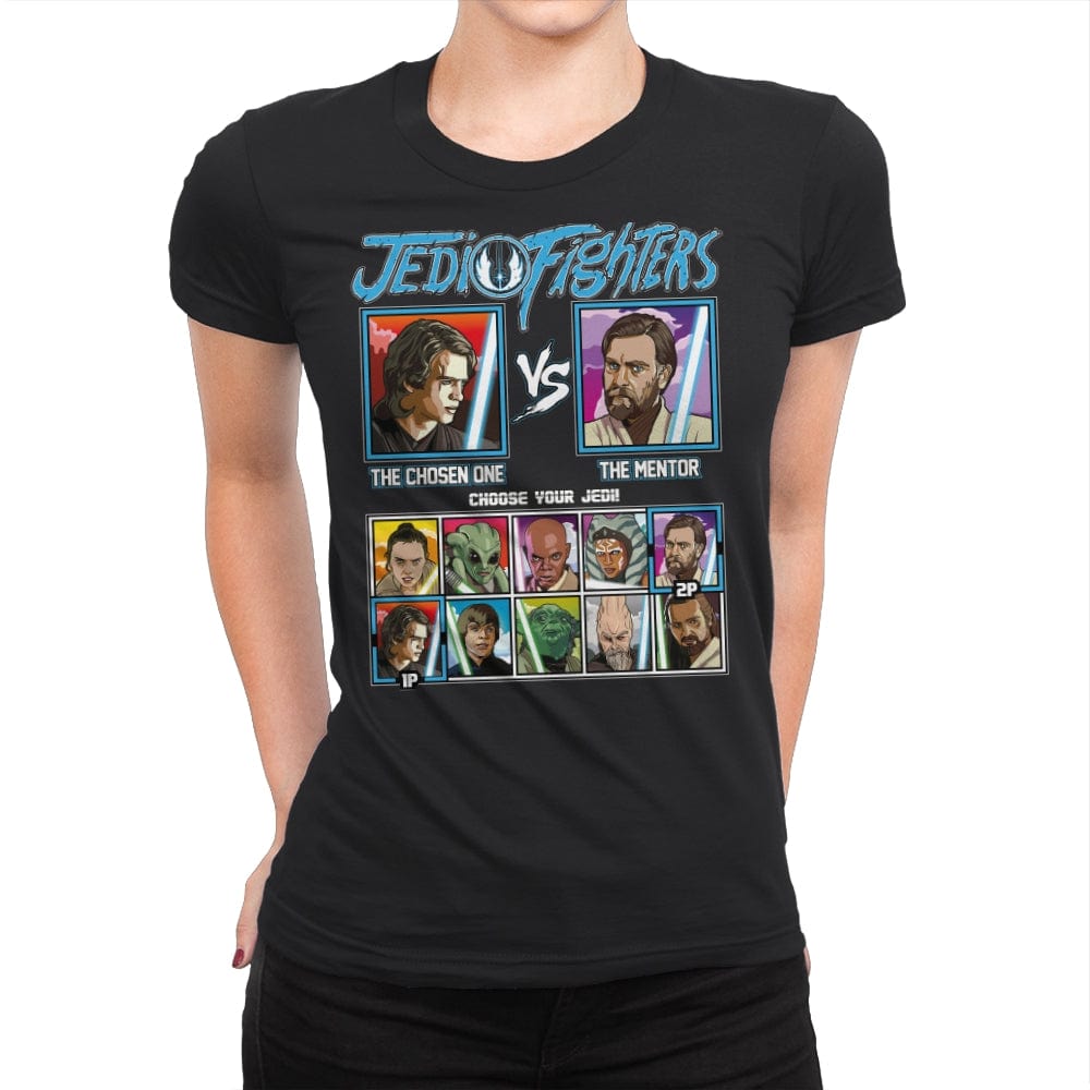 Jedi Fighters - Retro Fighter Series - Womens Premium T-Shirts RIPT Apparel Small / Black