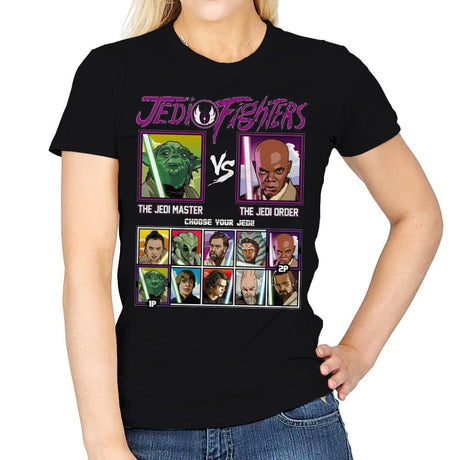Jedi Fighters - Womens T-Shirts RIPT Apparel Small / Black