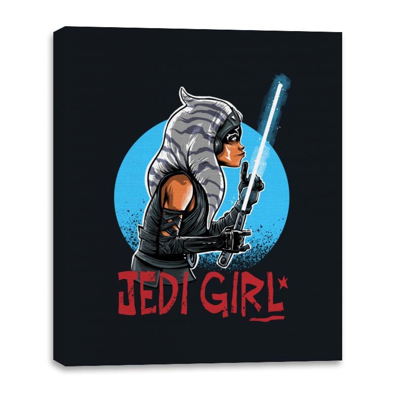 Jedi Girl - Canvas Wraps Canvas Wraps RIPT Apparel 16x20 / Black