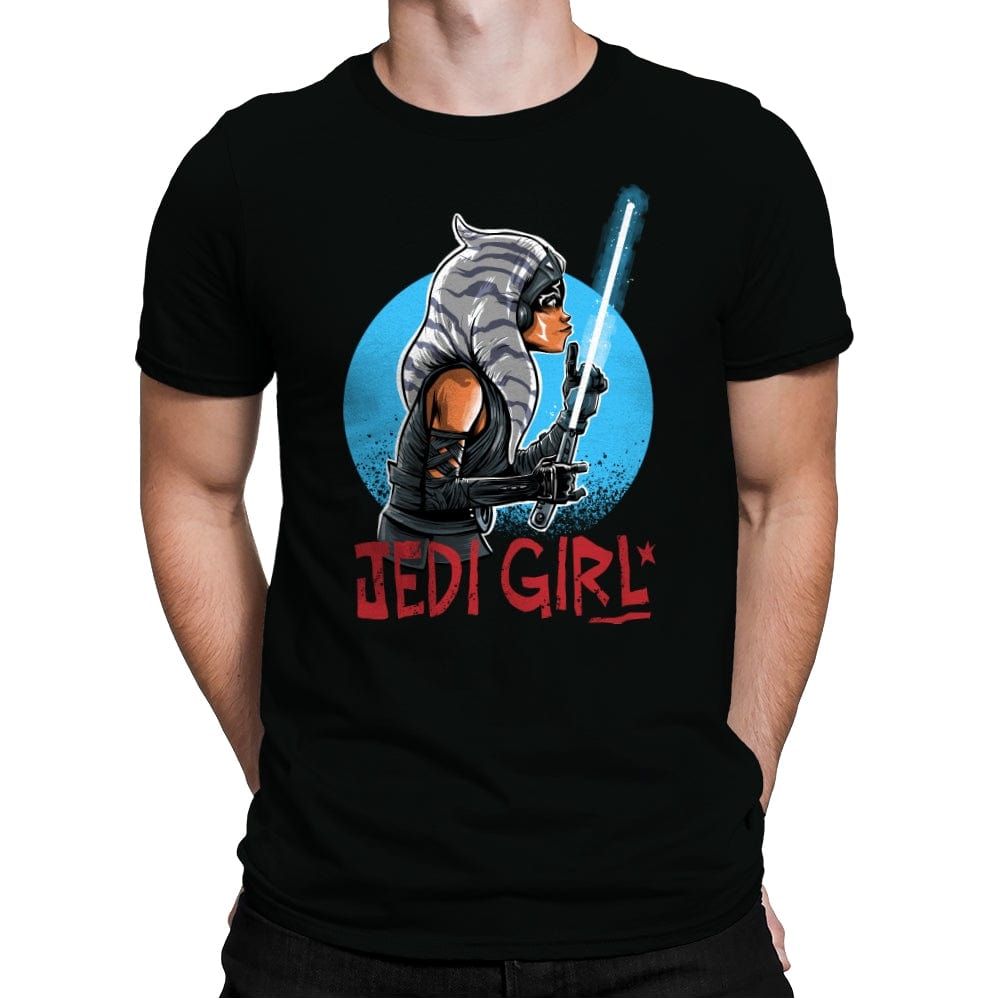 Jedi Girl - Mens Premium T-Shirts RIPT Apparel Small / Black
