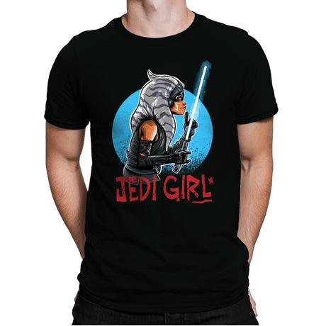 Jedi Girl - Mens Premium T-Shirts RIPT Apparel Small / Black