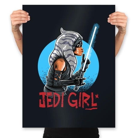 Jedi Girl - Prints Posters RIPT Apparel 18x24 / Black