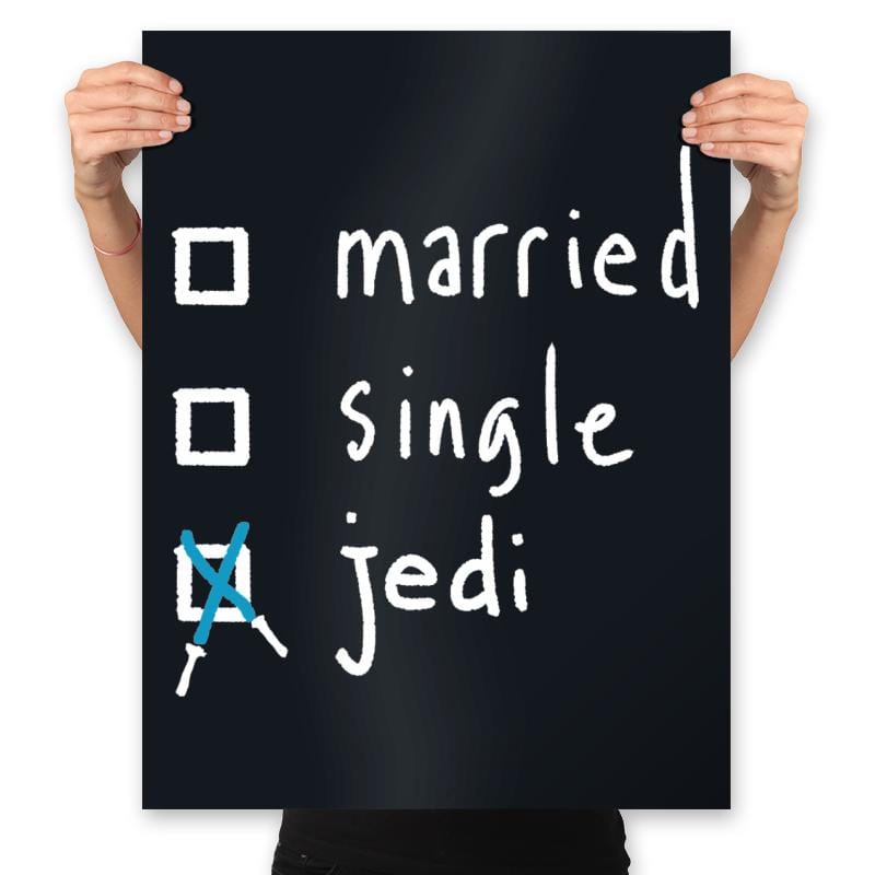 Jedi Status - Prints Posters RIPT Apparel 18x24 / Black