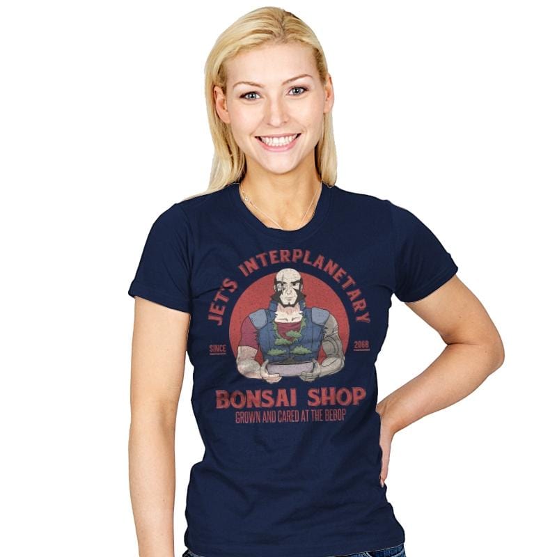 Jet's Bonsai Shop - Womens T-Shirts RIPT Apparel Small / Navy