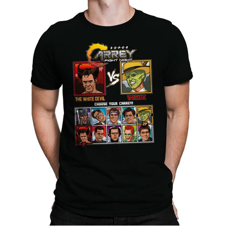 Jim Carrey Fight Night - Retro Fighter Series - Mens Premium T-Shirts RIPT Apparel Small / Black