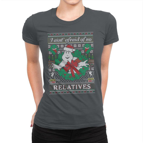 Jingle Busters - Ugly Holiday - Womens Premium T-Shirts RIPT Apparel Small / Heavy Metal