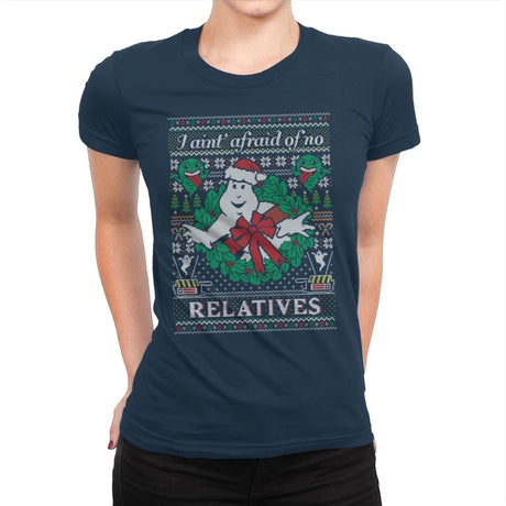 Jingle Busters - Ugly Holiday - Womens Premium T-Shirts RIPT Apparel Small / Midnight Navy
