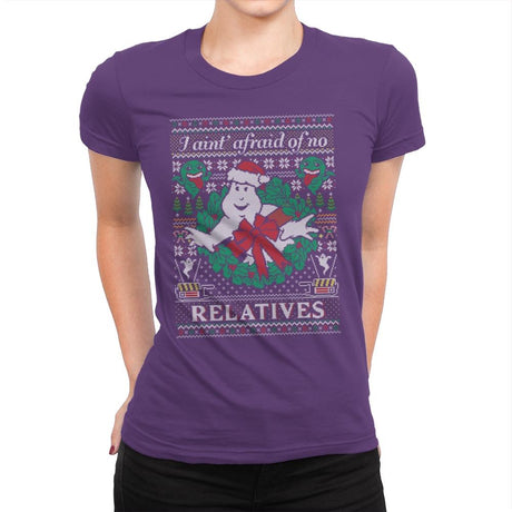 Jingle Busters - Ugly Holiday - Womens Premium T-Shirts RIPT Apparel Small / Purple Rush