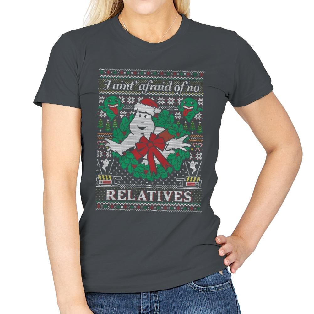Jingle Busters - Ugly Holiday - Womens T-Shirts RIPT Apparel Small / Charcoal