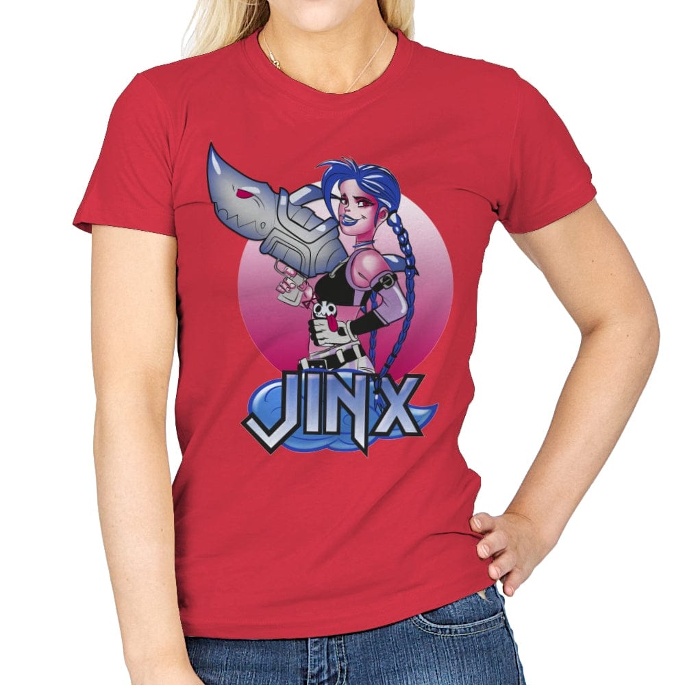 Jinx Cute - Womens T-Shirts RIPT Apparel Small / Red
