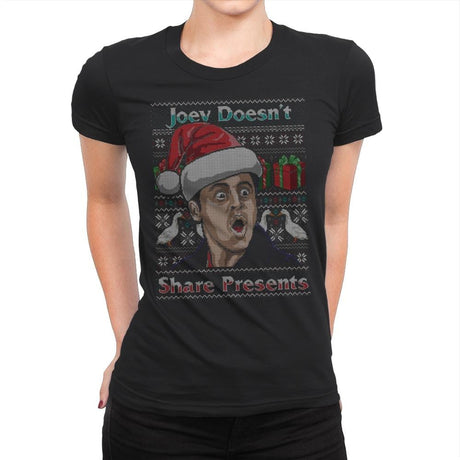 Joey Doesn't Share - Womens Premium T-Shirts RIPT Apparel Small / Black
