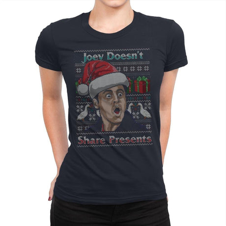 Joey Doesn't Share - Womens Premium T-Shirts RIPT Apparel Small / Midnight Navy