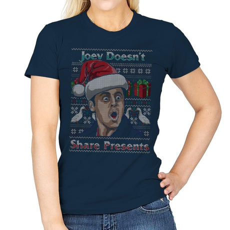 Joey Doesn't Share - Womens T-Shirts RIPT Apparel Small / Navy