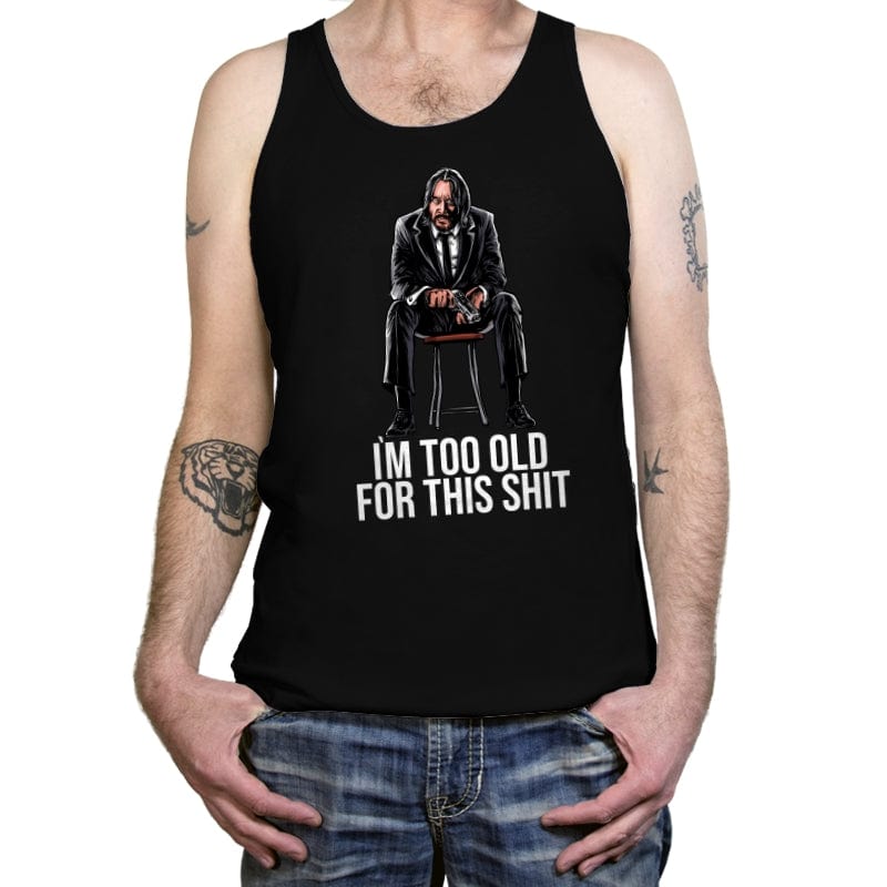 John is too Old - Tanktop Tanktop RIPT Apparel X-Small / Black