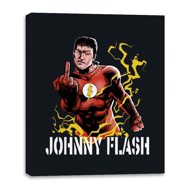 Johnny Flash - Canvas Wraps Canvas Wraps RIPT Apparel 16x20 / Black