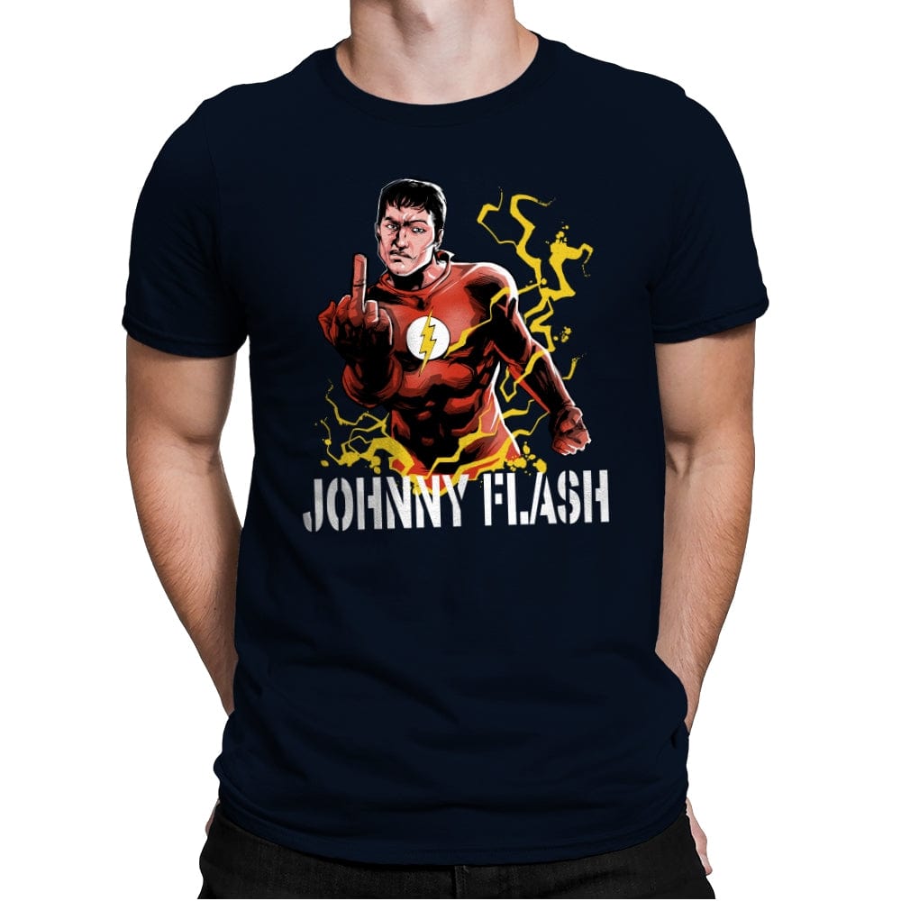 Johnny Flash - Mens Premium T-Shirts RIPT Apparel Small / Midnight Navy