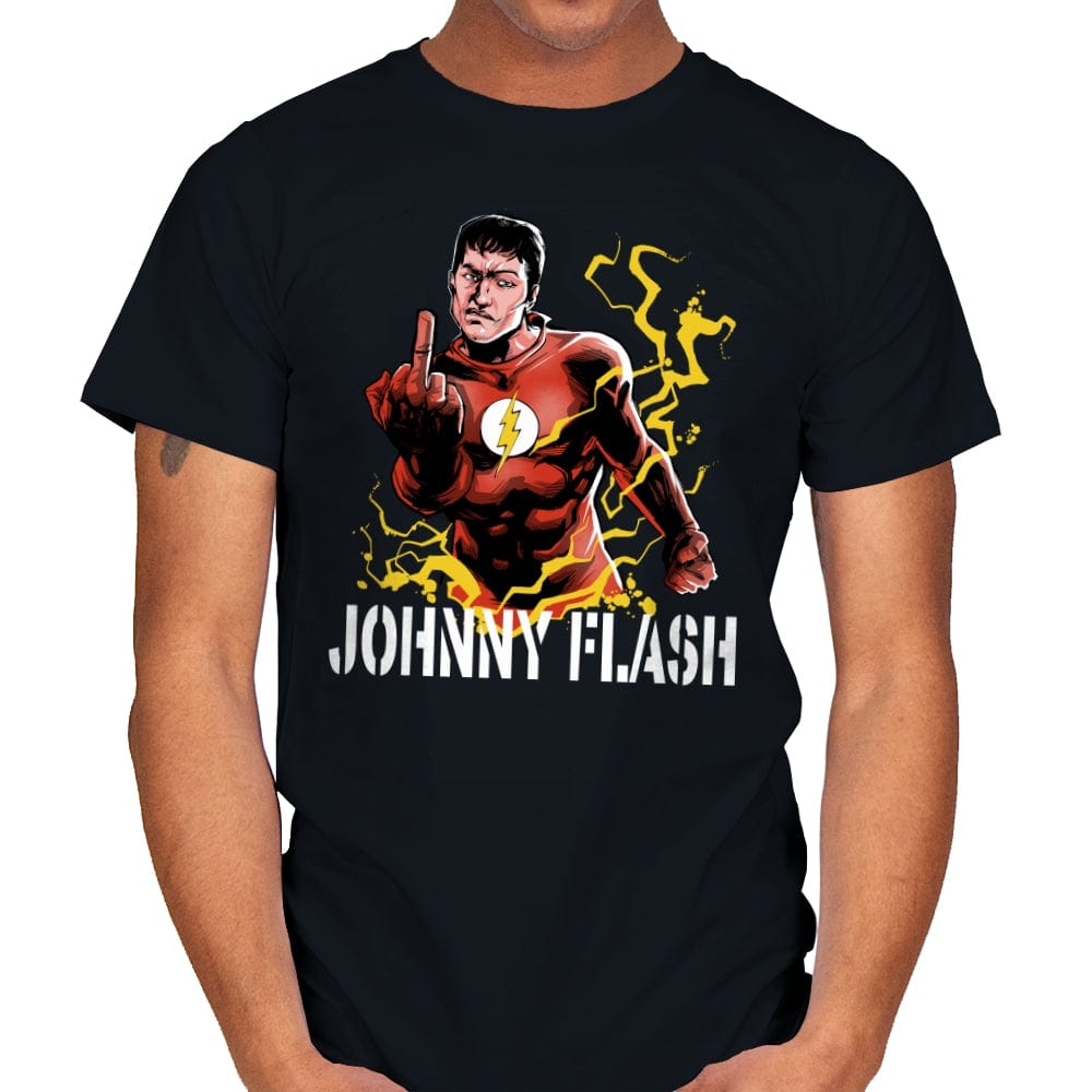 Johnny Flash - Mens T-Shirts RIPT Apparel Small / Black